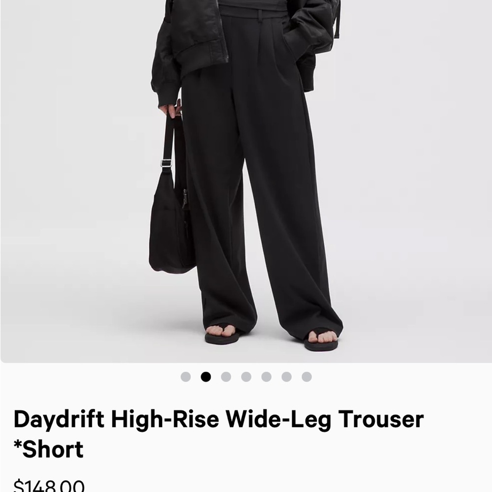 lululemon athletica Black Wide-Leg Trousers